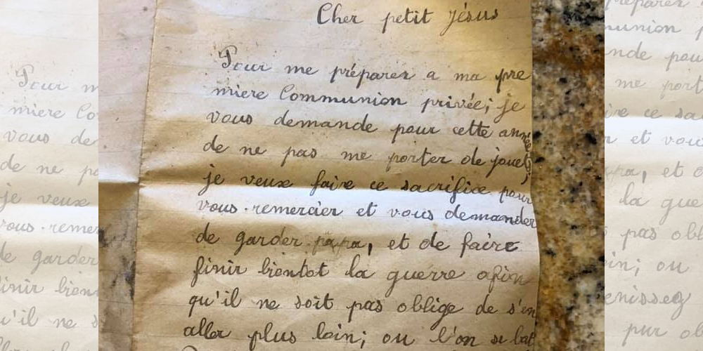 A boy&#8217;s letter to Jesus written 82 years ago, found by chance