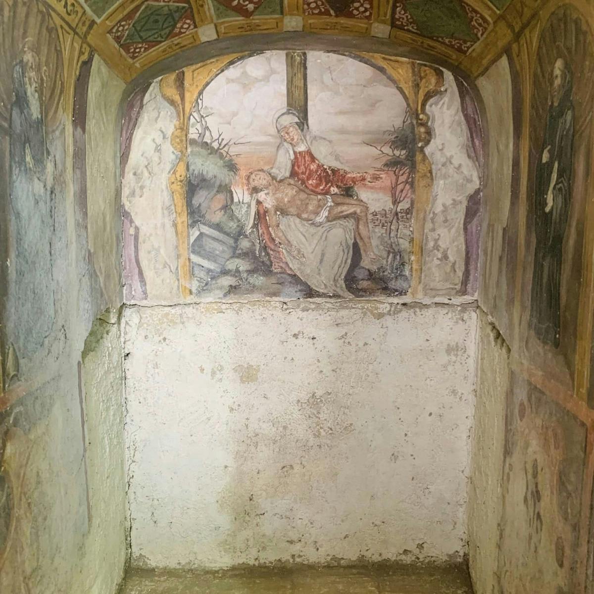 A 16th-century chapel was found beneath a wall in Naples